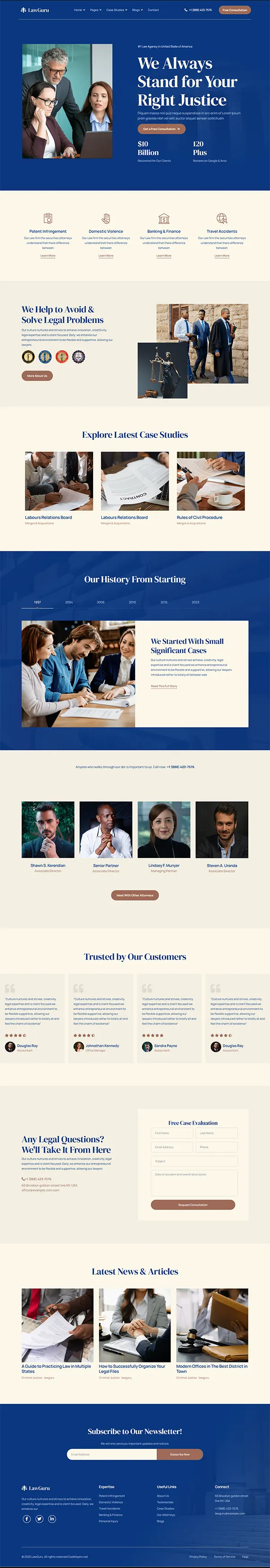 LawGuru - Joomla 6 Law Firm and Attorney Template | Lawyer